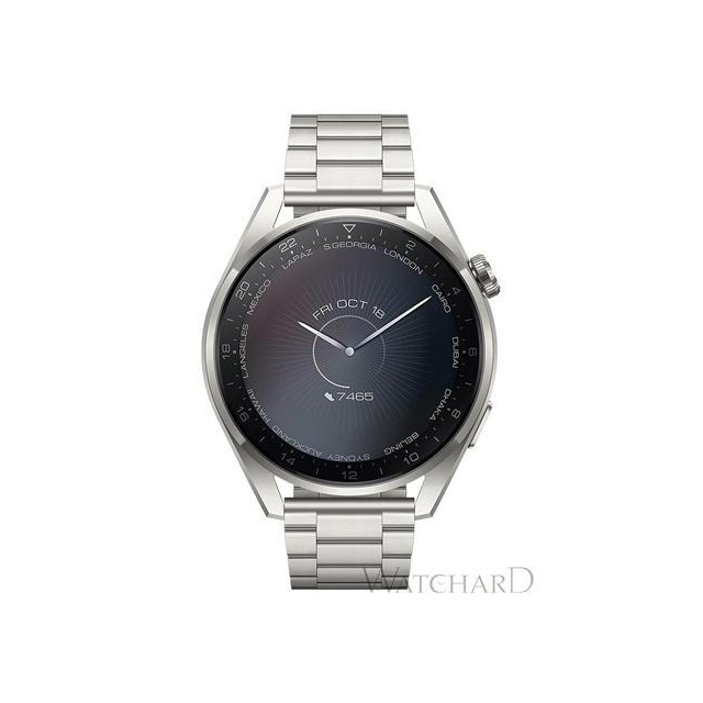 Huawei Watch 3 Pro 1,43", GPS (satellit), AMOLED Display, Touchscreen, Pulsmåler, Vandtæt, Bluetooth, Wi-Fi, Titanium Grey