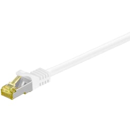 Goobay RJ45 netværkskabel S/FTP (PiMF), 500 MHz, med CAT 7 råkabel, hvid, 1,5 m