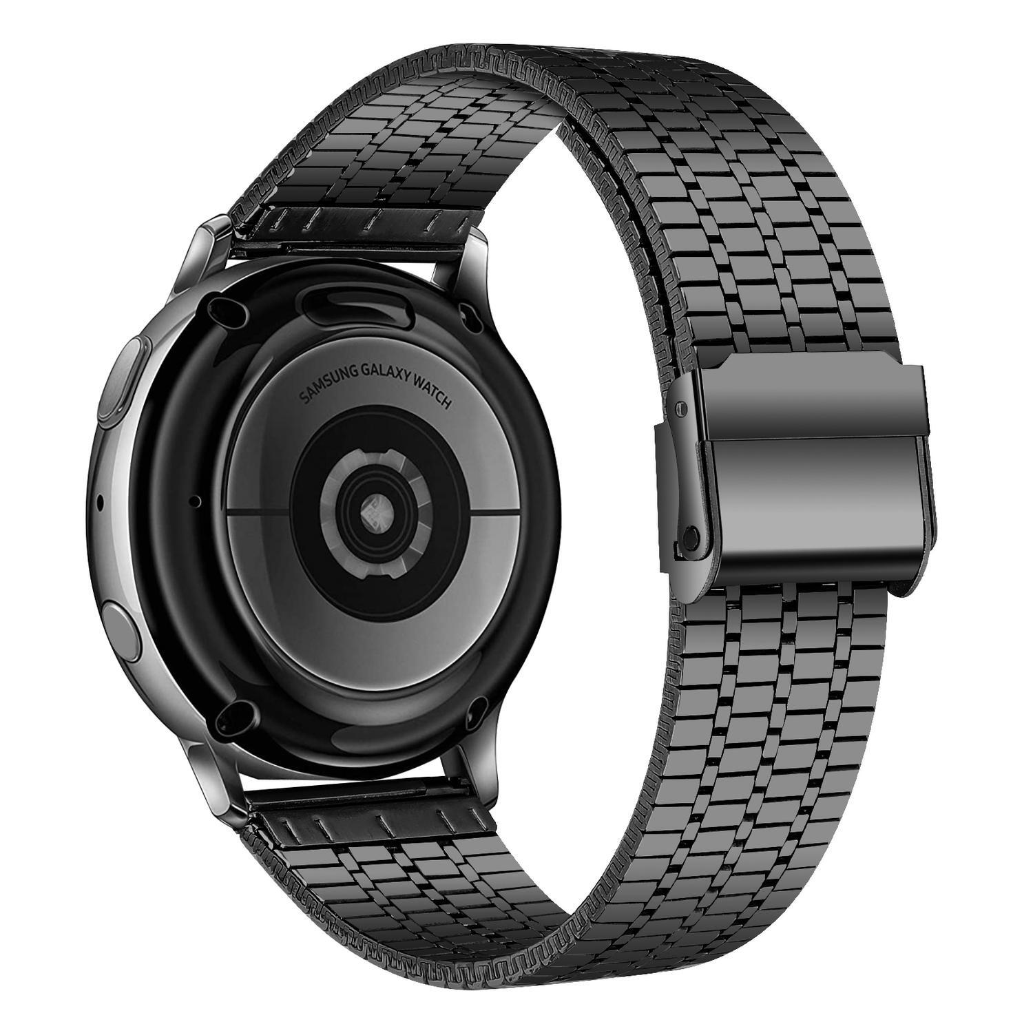 Samsung smartwatch armbånd 22 mm rustfrit stål Sort | Elgiganten