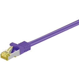 Goobay RJ45 netværkskabel S/FTP (PiMF), 500 MHz, med CAT 7 råkabel, violet, 20 m