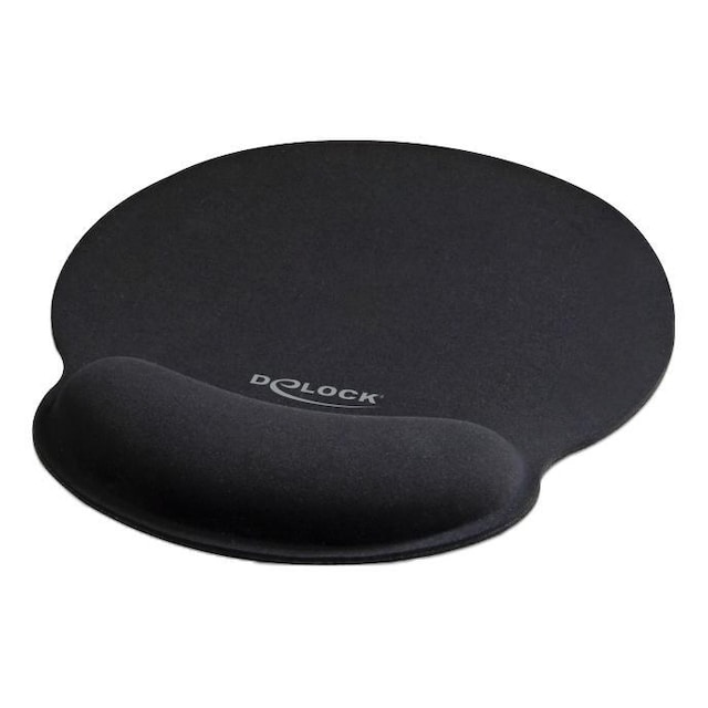 Delock Ergonomic Mouse pad with Wrist Rest black 252 x 227 mm