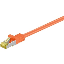 Goobay RJ45 netværkskabel S/FTP (PiMF), 500 MHz, med CAT 7 råkabel, orange, 15 m