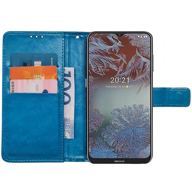 Wallet cover 3-kort Nokia G10 - Lyseblå