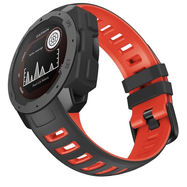 Twin Sport Armband Garmin Instinct 2 - Svart/röd