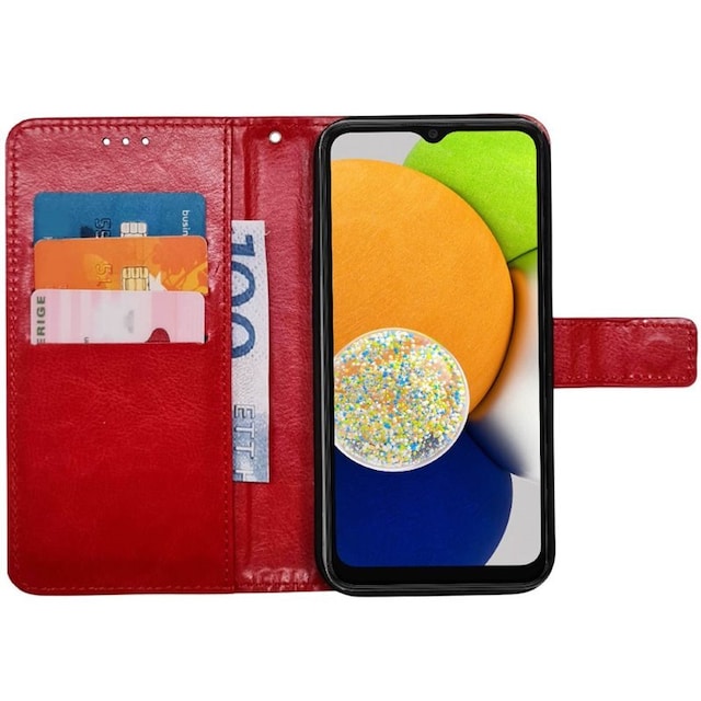 Mobilplånbok 3-kort Samsung Galaxy A03s - Röd