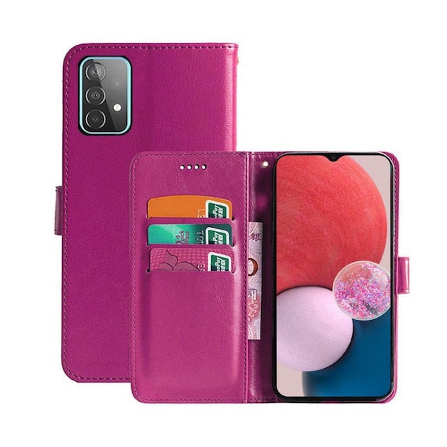 Wallet cover 3-kort Samsung Galaxy A13 4G - Lyserød