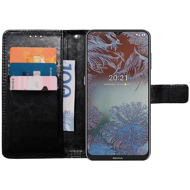 Wallet cover 3-kort Nokia G10 - Sort