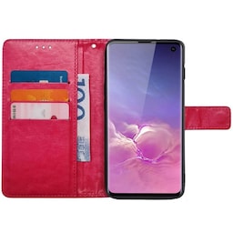 Wallet cover 3-kort Samsung Galaxy S10 - Lyserød