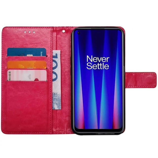 Wallet cover 3-kort OnePlus Nord CE 2 5G - Lyserød
