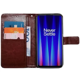 Wallet cover 3-kort OnePlus Nord CE 2 5G - Brun
