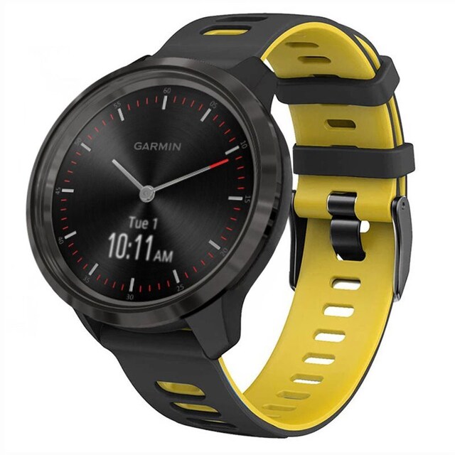 Twin Sport Armbånd Garmin Vivomove 3 - Sort/gul