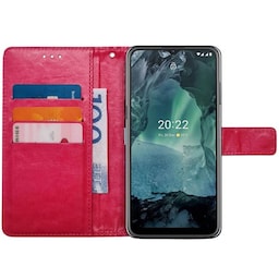 Wallet cover 3-kort Nokia G21 - Lyserød