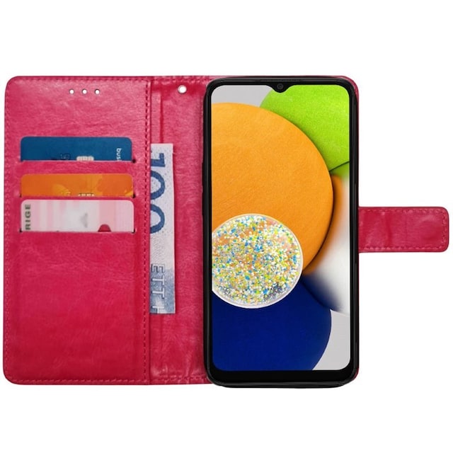 Mobilplånbok 3-kort Samsung Galaxy A03s - Rosa