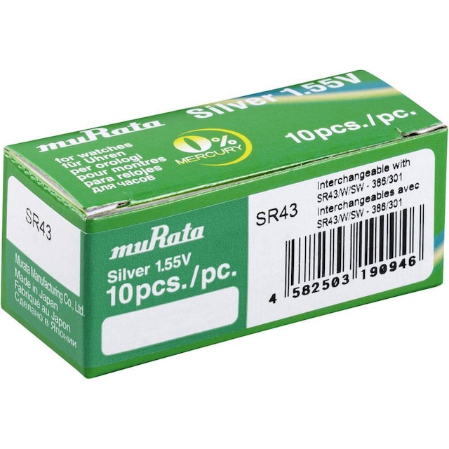 Murata 248375 Knapcellebatteri 10 stk