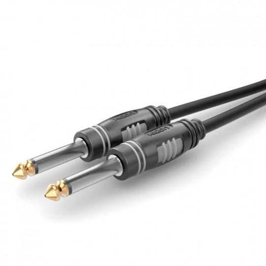 Sommer Cable HBA-6M-0150 Jack Audio Tilslutningskabel [1x Jackstik 6.3 mm  (mono) - 1x Jackstik 6.3 mm (mono)] 1.50 m Sor | Elgiganten