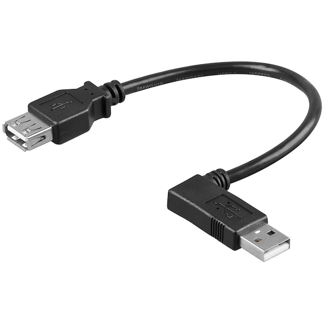 USB 2.0 Hi-Speed-forlængerkabel 90°