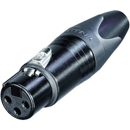 Neutrik NC3FXX-B XLR-stik Tilslutning, lige Poltal: 3