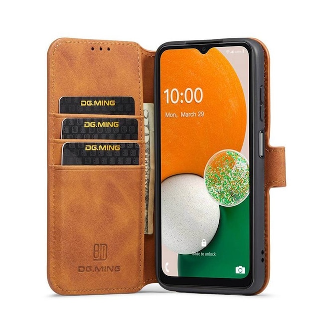 DG-Ming Wallet cover 3-kort Samsung Galaxy A13 4G - Brun