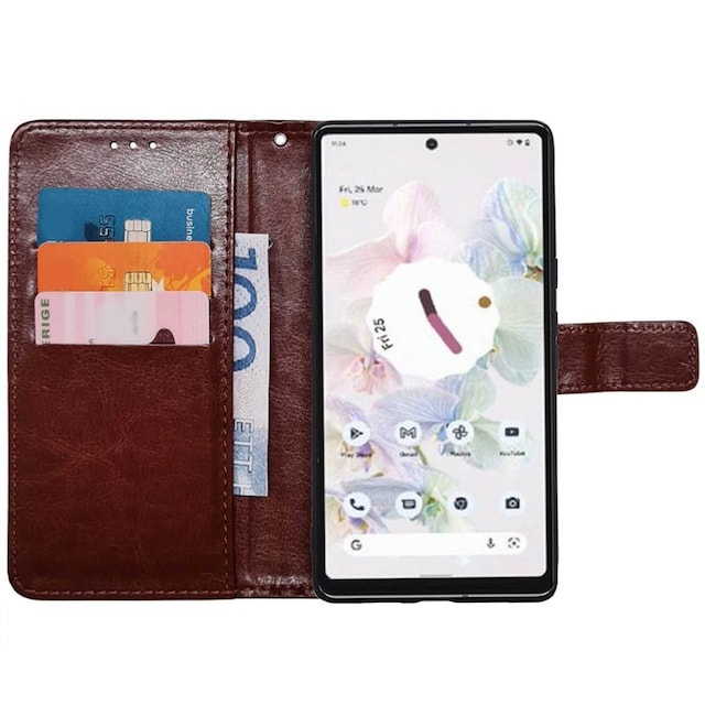 Wallet cover 3-kort Google Pixel 7 - Brun