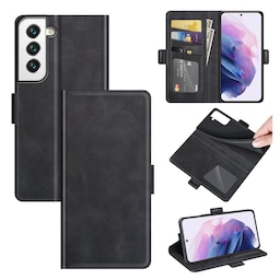 SKALO Samsung S22+ Premium Wallet Flip Cover - Sort