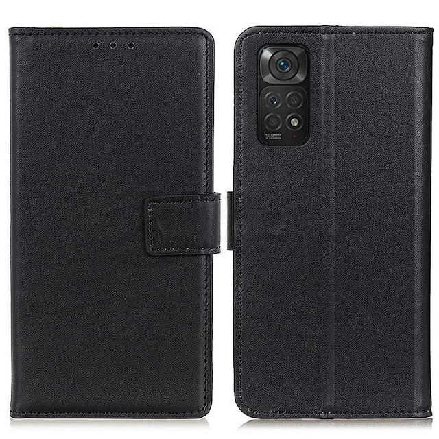 Wallet Stand Mobiltelefon Taske til Xiaomi Redmi Note 11/Note 11S - Sort