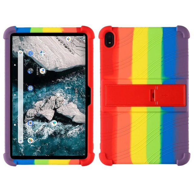 Nokia T20 Blødt Silikone Beskyttende Tabletetui Cover Rainbow Pride