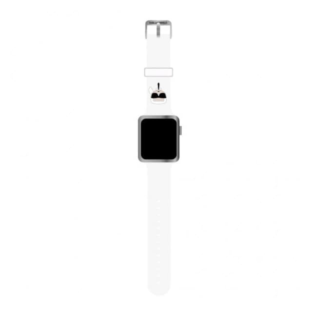 Karl Lagerfeld Apple Watch 38/40/41mm Armbånd Iconic Karl Hvid