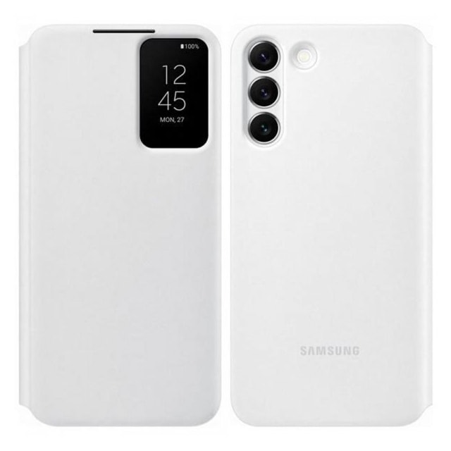 Samsung Original Galaxy S22 Plus Etui Smart Clear View Cover Hvid