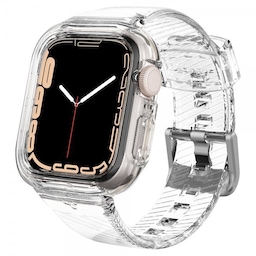 Spigen Apple Watch 40/41mm Cover Armbånd Liquid Crystal Pro Crystal Clear