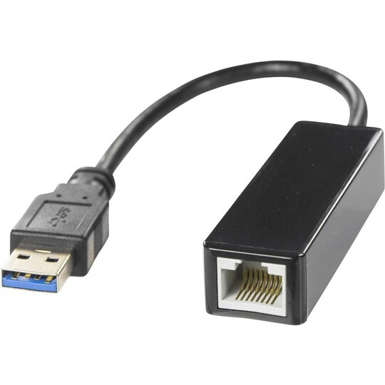 DELTACO USB 3.0 netværksadapter med internt flash-hukommelse, Gigabit |  Elgiganten