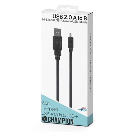 USB 2.0-kabel A-> B-tap 2,0 m | Elgiganten