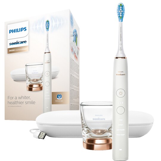 Philips Sonicare Diamond Clean elektrisk tandbørste HX991194V2 (rose gold)  | Elgiganten