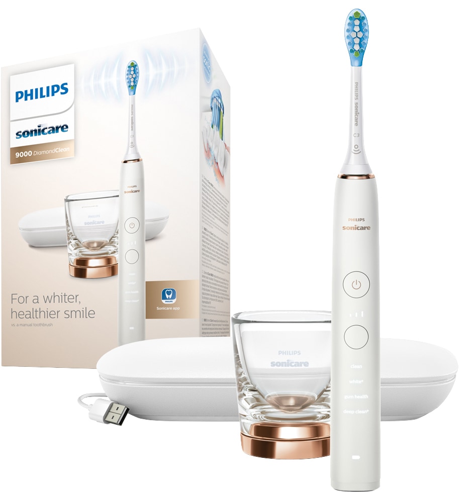 Philips Sonicare Diamond Clean elektrisk tandbørste HX991194V2 (rose gold)  | Elgiganten