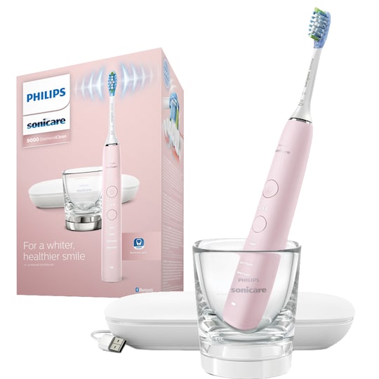 Philips Sonicare DiamondClean elektrisk tandbørste HX991129V2 (pink) |  Elgiganten