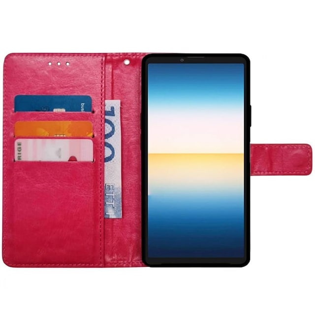 Wallet cover 3-kort Sony Xperia 10 IV - Lyserød
