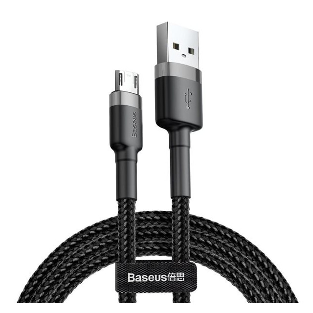 Baseus Cafule USB - microUSB 1,5A 2 m Grå/Sort