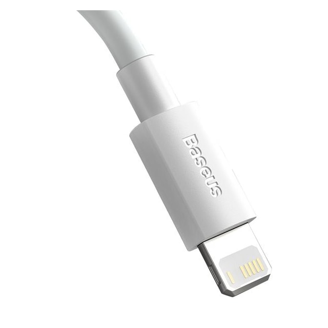 Baseus Simple Wisdom USB-C - Lightning 20 W 1,5 m hvid 2-pak