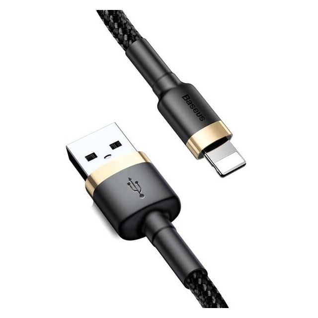 Baseus Cafule USB-kabel USB - Lightning 1,5A 2 m Guldfarvet/Sort