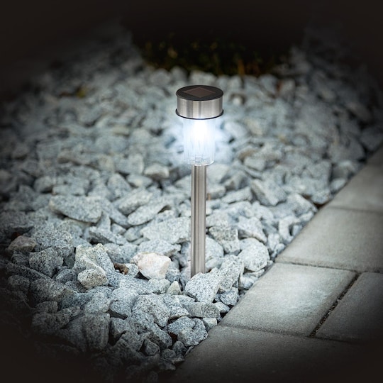 24x LED lampe med solceller - sølv | Elgiganten