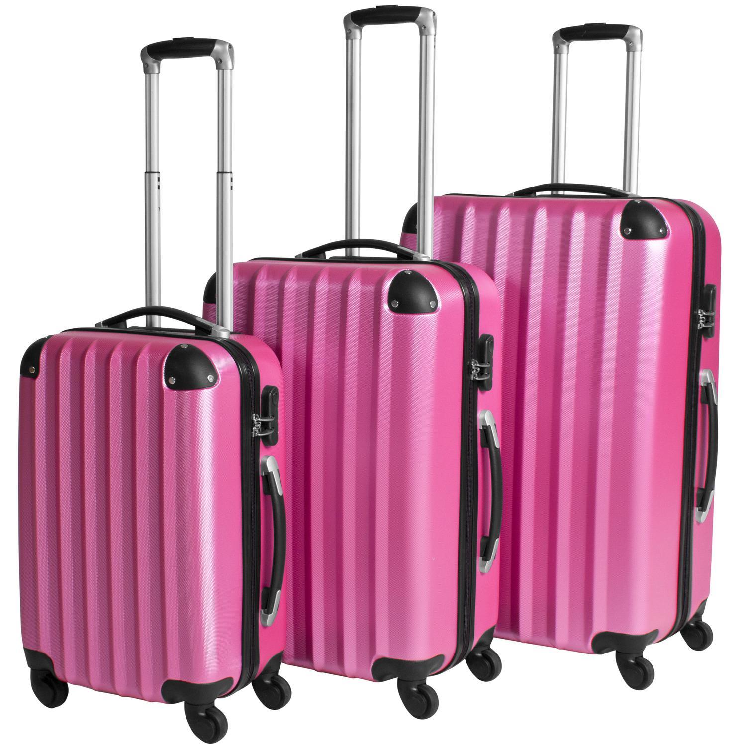 Rejsekuffertsæt hardcase - pink | Elgiganten