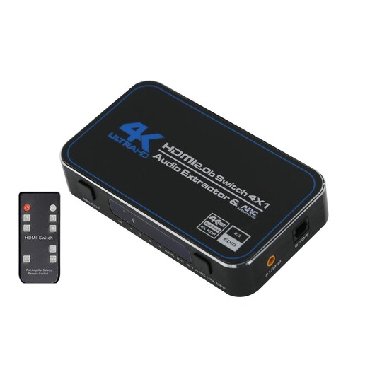 HDMI Switch 4 indgange V2.0 - 3D/4K | Elgiganten