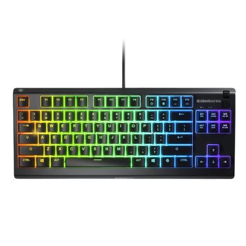 SteelSeries Gaming Keyboard Apex 3 Tenkeyless, RGB LED-lys, US Layout,  Sort, Kablet, Whisper-Quiet Switches | Elgiganten