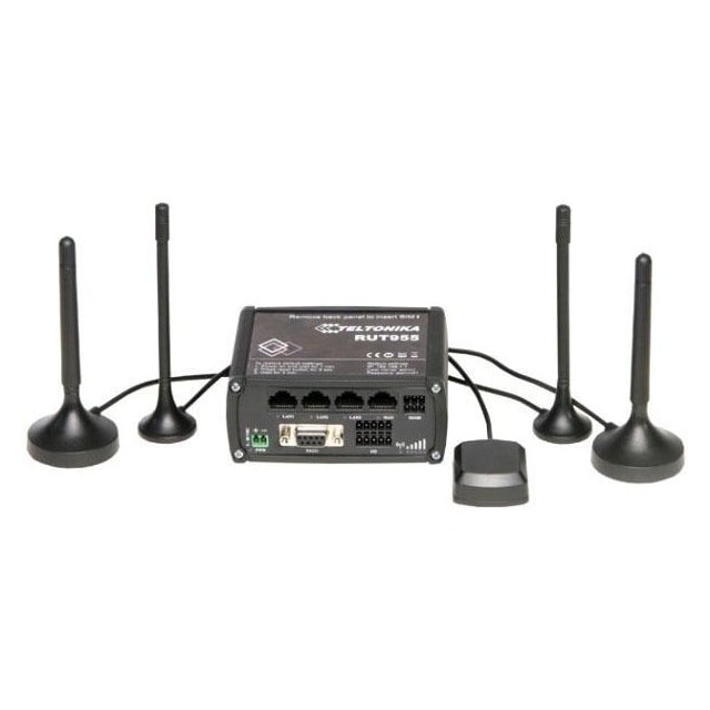 Teltonika RUT955 GSM-3G-4G router, dual sim, 4G up to 150 Mbps, black