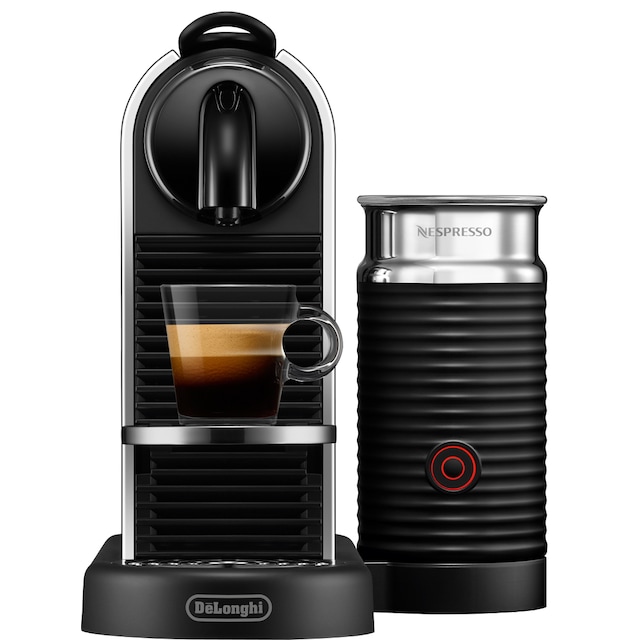 Nespresso CitiZ & Milk kaffemaskine fra Delonghi EN330M (platin/stål)