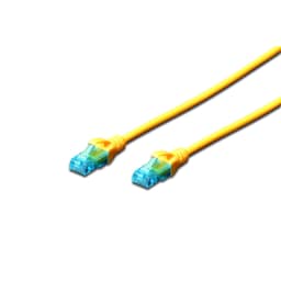 Digitus CAT 5e U-UTP Patch-ledning, PVC AWG 26/7, Modular RJ45 (8/8) stik, 0,5 m, gul