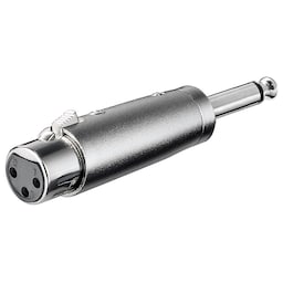 Goobay XLR-adapter, AUX-jack 6,35 mm mono-stik til XLR-hunstik