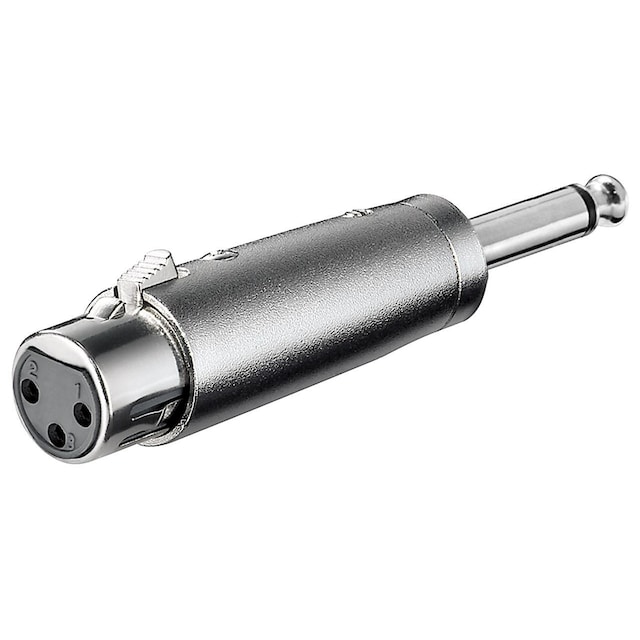 Goobay XLR-adapter, AUX-jack 6,35 mm mono-stik til XLR-hunstik