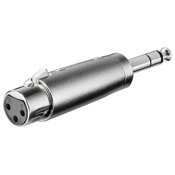 Goobay XLR-adapter, AUX-jack 6,35 mm stereo-stik til XLR-hunstik