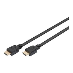 Digitus Ultra High Speed HDMI-kabel med Ethernet AK-330124-010-S Sort, HDMI til HDMI, 1 m