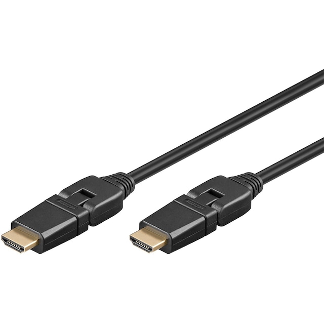 Goobay Højhastigheds HDMI™-kabel 360° med Ethernet